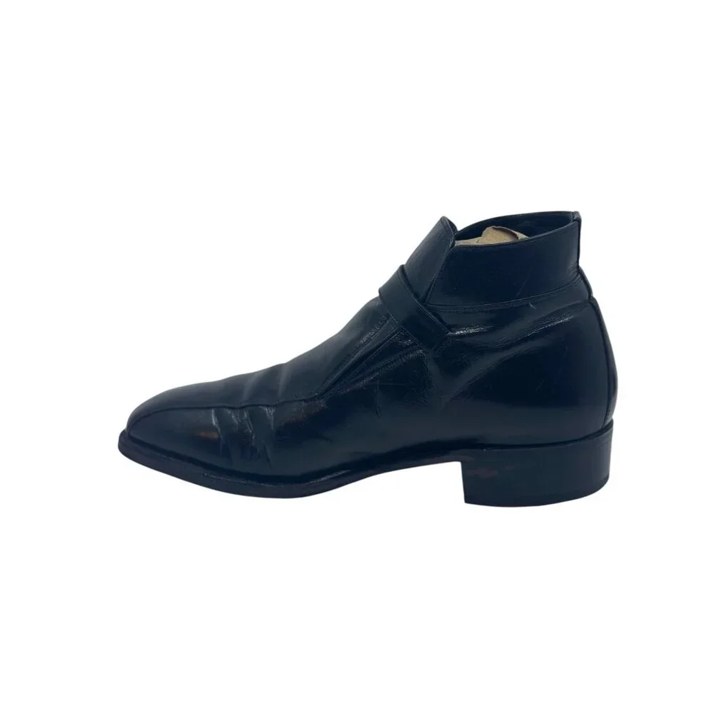 Vintage Florsheim Imperial 92142 Black‎ Leather Dress Drake Boots Size 7.eee USA